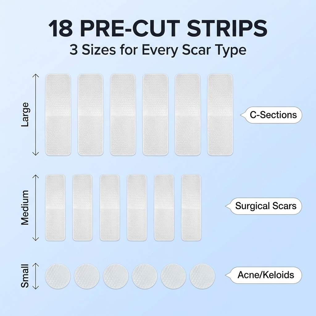 ScarFix+ | Transparent Silicone Scar Plasters for Surgery, Acne & Stretch Marks My Store
